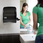 Tork Paper Hand Towel Roll Lever Dispenser Smoke H21, High-Capacity, 83TR