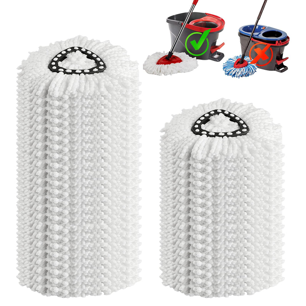 20 Pack Spin Mop Replacement Heads,100% Microfiber Mop Heads Replacements Compatible with OCeda Easywring 1-Tank System,Spinning Mop Replace Head for Easy House Cleaning Floor Mopping