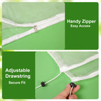 Jevrench 2-Pack 4 x 6 ft Garden Netting Bags with Zipper and Drawstring
