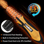 ROMECH 350W Heat Gun with 2 Nozzles, Dual Temp Heat Gun 400°F-660°F, Fast Heat Hot Air Gun with Overload Protection for DIY Craft Embossing Shrink Wrapping (Orange)