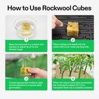 VIVOSUN 1.6" Rockwool Cubes, 4 Sheet of 112 Plugs Stonewool Starter
