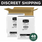 Depend Silhouette Adult Diapers, Incontinence & Postpartum Bladder Leak Underwear for Women, Maximum Absorbency, Extra Large, Black, 48 Count (2 Packs of 24), Packaging May Vary