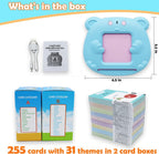 Spanish & English 510 Words Alphabet Bilingual Talking Flash Cards for 3-8 Years Toddlers, Pocket Speech Buddy Therapy Autism Toys, Educational Learning Interactive Toy for Boys Girls Kids Gifts Blue