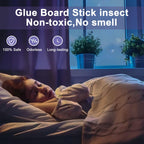 Blue Light Bug Catcher Indoor Plug in, Gnat Traps for House, Indoor Fly Trap for Fruit Fly, Moth and Mosquito, Flying Insect Catcher, 4 Device+8 Refills