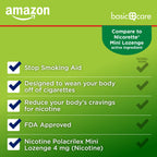 Amazon Basic Care Nicotine Polacrilex Mini Lozenge, 4 mg (Nicotine), Mint Flavor, Stop Smoking Aid, Quit Smoking, Reduces Cravings, 216 Count, 8-Pack of 27