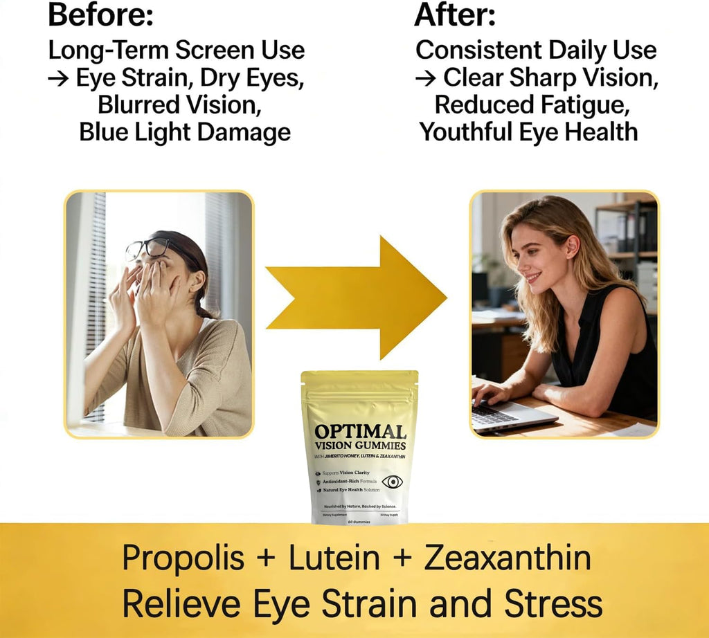 Yeloart Clear Vision Gummies Help Relieve Eye Fatigue，60count