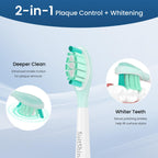 SuitShine Replacement Toothbrush Heads Compatible with Philips Sonicare and More Click-on Handles 6 Pack White