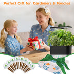 Basil Seed Pods Kit Hydroponic - Refill Herb Pod for All Indoor Garden, 8 Grow Pods with Seeds of Genovese Basil & Plant Food, Compatible with All Hydroponics Growing Systems