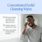 Cliradex Towelettes - Natural Face, Eyelash & Eyelid Cleanser - Wipes for Demodex, Blepharitis, Mgd and Red Irritated Eye Lid - Tea Tree Oil Extract.