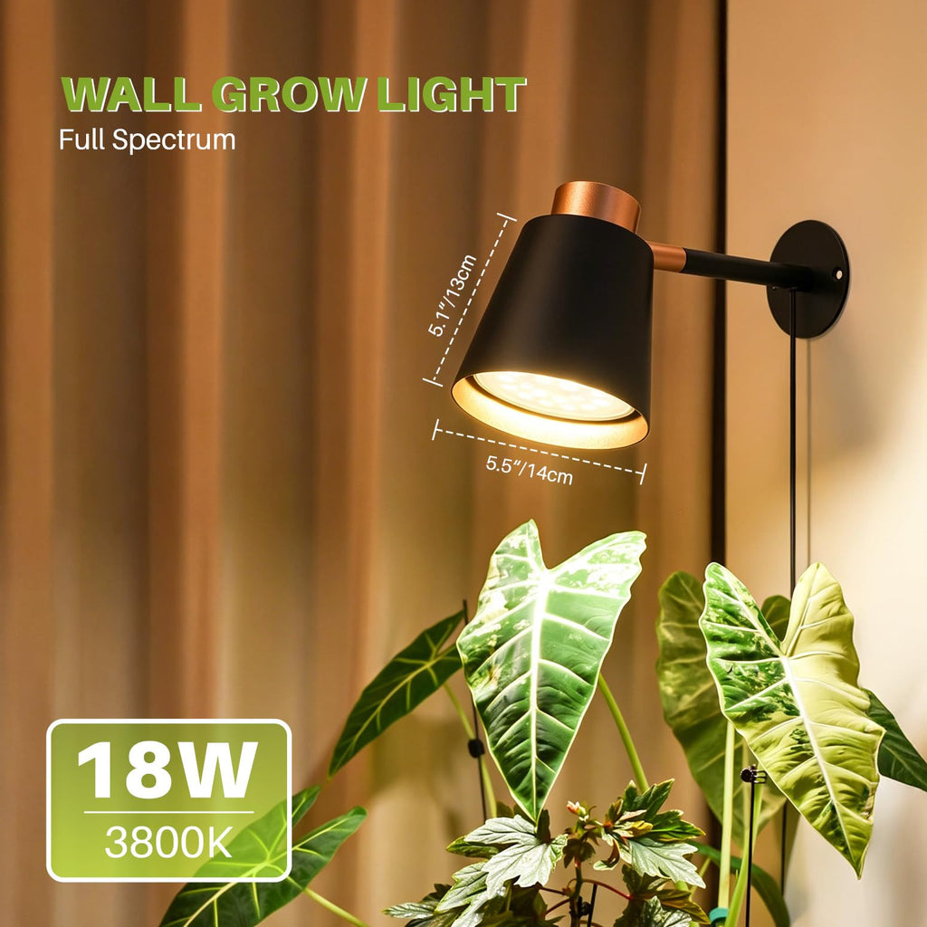 Inzlume 18W Wall Mounted Hanging Grow Light for Plants