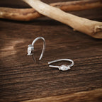 CHIC & ARTSY Hoop Earrings 925 Sterling Silver CZ Open Hoop Earrings Hypoallergenic Lightweight Drop Dangle Threader Hoops for Women