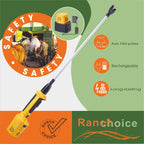 RANCH CHOICE Rechargeable Livestock Prod for Cows Sheep Electric Cattle Prod for Cow Dog Hog Animal Prod with Flexible Shaft (Total 43 INCH)