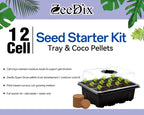 ZeeDix 6 Set Seed Starter Tray Kits with 90 Pack Coco Coir Pellets