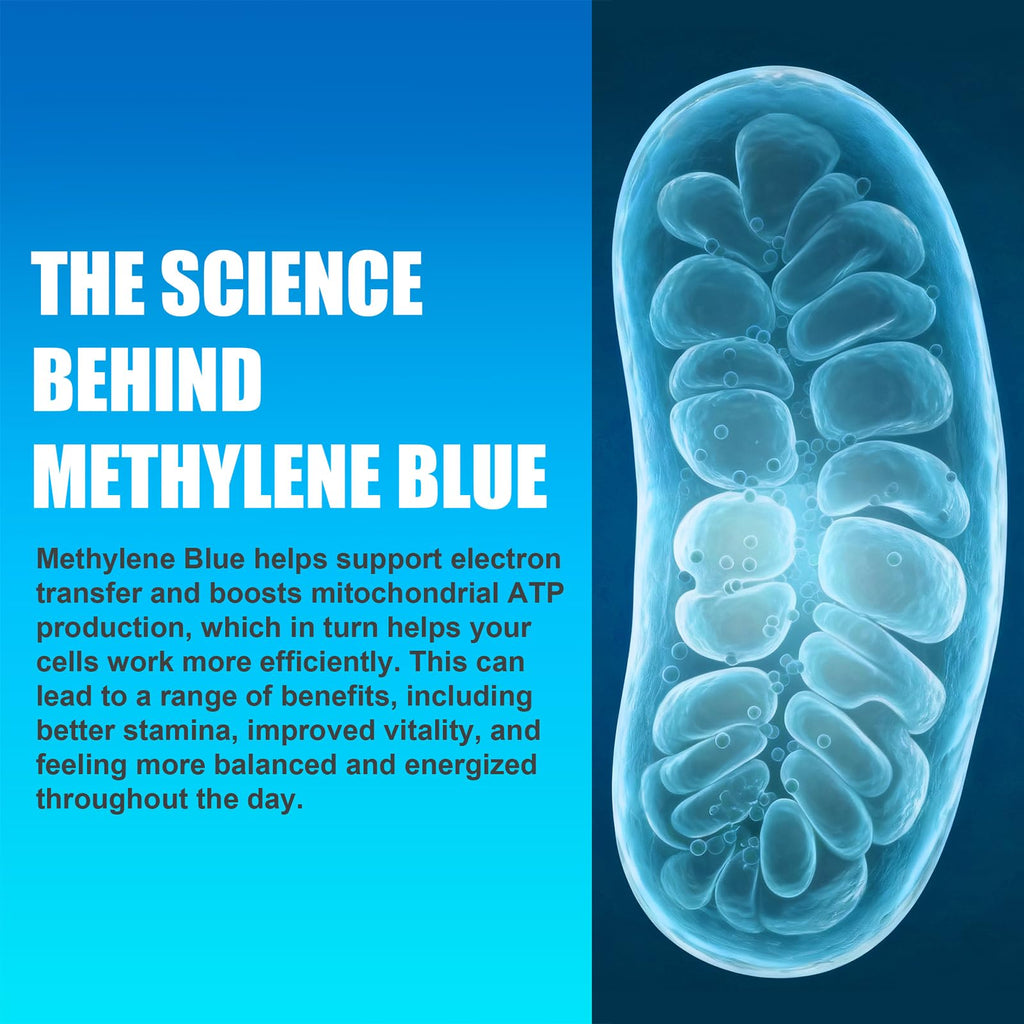 Methylene Blue Drops 5%, 99.99% Purity USP Pharmaceutical Grade Solution for Humans, No Formaldehyde & No Alcohol, 4.06 OZ FL