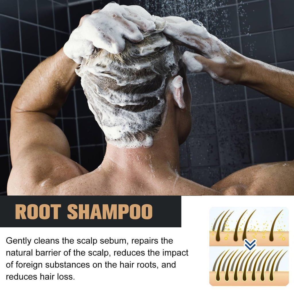 2PCS Root Activator Shampoo, Hair Growth Root Activator Shampoo, for Smooth and Strong Hair Restoration