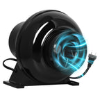Simple Deluxe 4 Inch 195 CFM Inline Duct Ventilation Fan, Exhaust Fan HVAC Vent Blower for Hydroponics Grow Tent, Basements, Kitchens, Attic, Greenhouses, Black