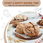 Sourdough Proofing Basket Gift Set, 9" Round and 10" Oval Banneton Bread Baking Supplies, Sourdough Baskets with Bread Lame, Danish Whish, Bowl Scraper, Sourdough Scraper, and Linen Liners