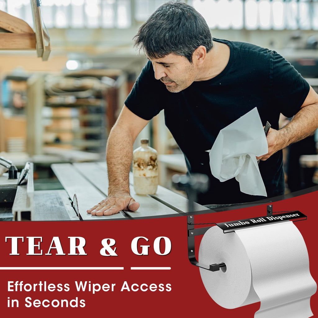 Hazztoll Wall Mounted Wiper Dispenser,Compatible with Wypall & Kimtech Wipe