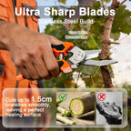 Preciva 4-in-1 Garden Pruning Shears, Gardening Shears with 4 Size Sharp High Carbon Martensitic Stainless Steel Blade, Rustproof, Wear-resistant, Removable, Multi-functional Gardening Tool