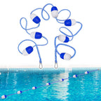 16ft -20ft Adjustable Pool Safety Rope with Floats, Floating Pool Divider- Sturdy, Effective Visibility, Easy to Install - Floating Barrier for Inground Swimming Pools Separating Depth
