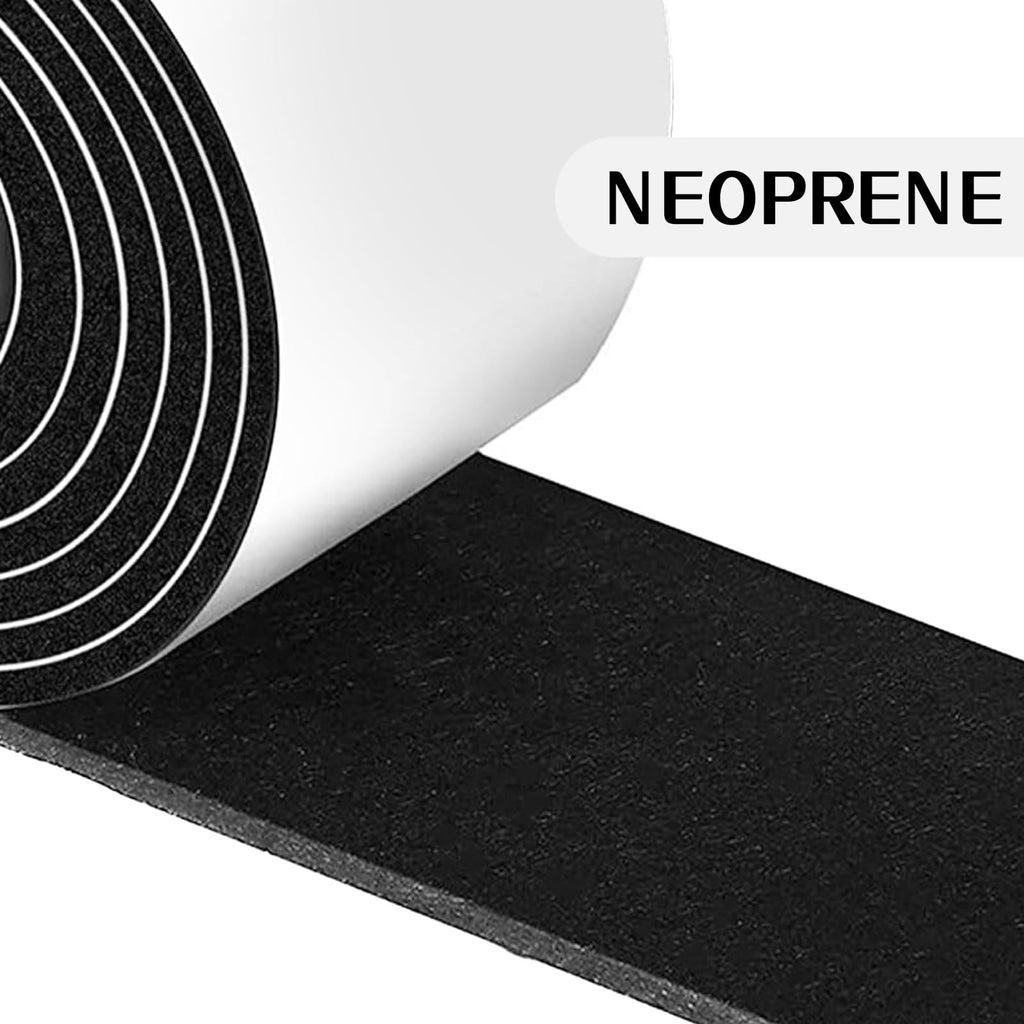 Storystore Weather Stripping Door Seal Strip, 2In x 3/8In x 13FT Self Adhesive Foam Tape for Door Window Insulation Soundproofing Weatherstrip, High Density Foam Seal for Doors Windows Furniture