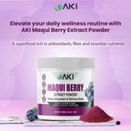 AKI Maqui Berry Extract Powder – Wild Harvested from Patagonia, High in Anthocyanins & Polyphenols, Freeze-Dried Superfruit for Smoothies, Non-GMO, Vegan, 150g/ 5.3 oz