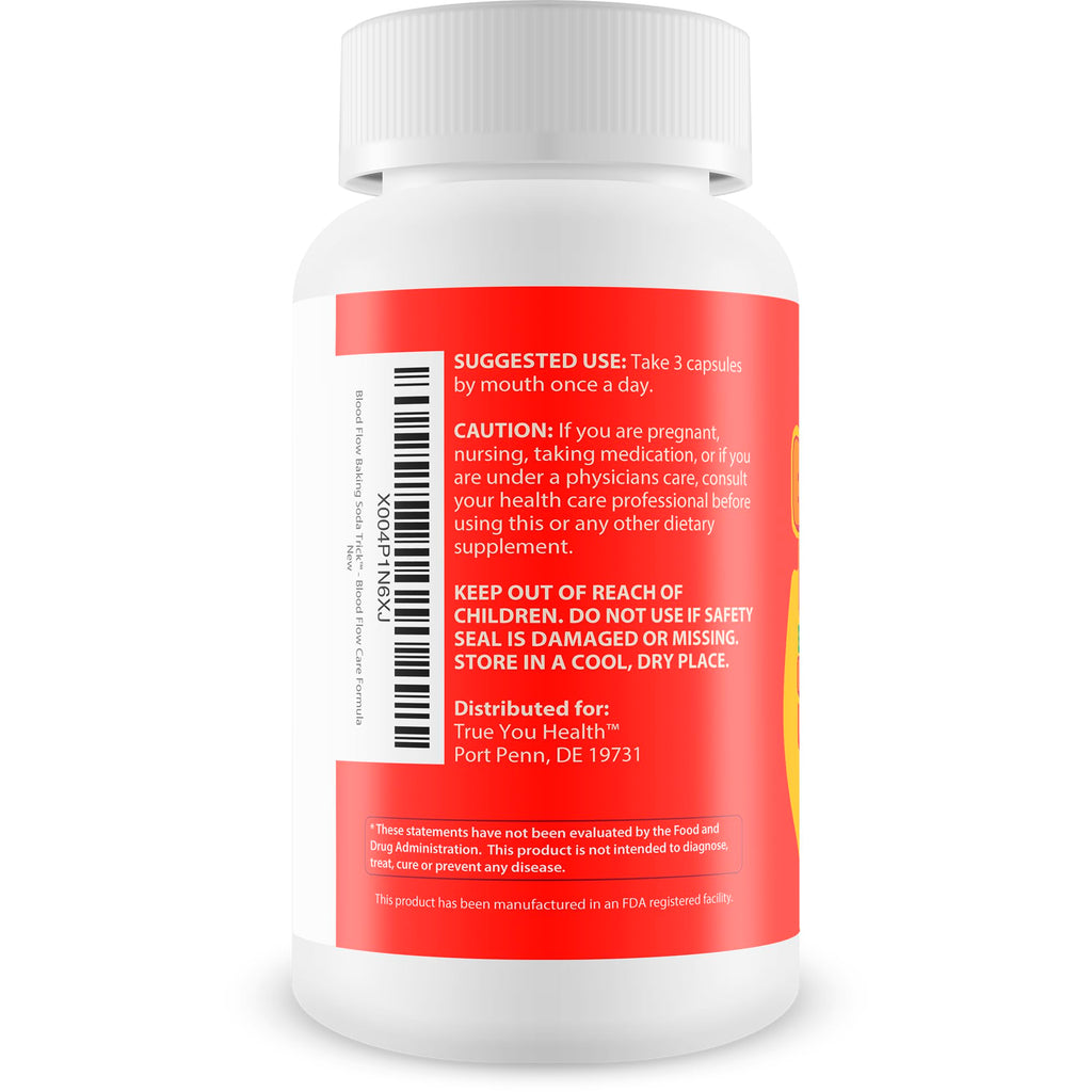 Baking Soda Trick for Men - Our Best Blood Flow Pills - Male Circulation Supplement for Advanced Blood Flow Care - Natural Circulation Supplements - Blood Circulation Supplements for Men