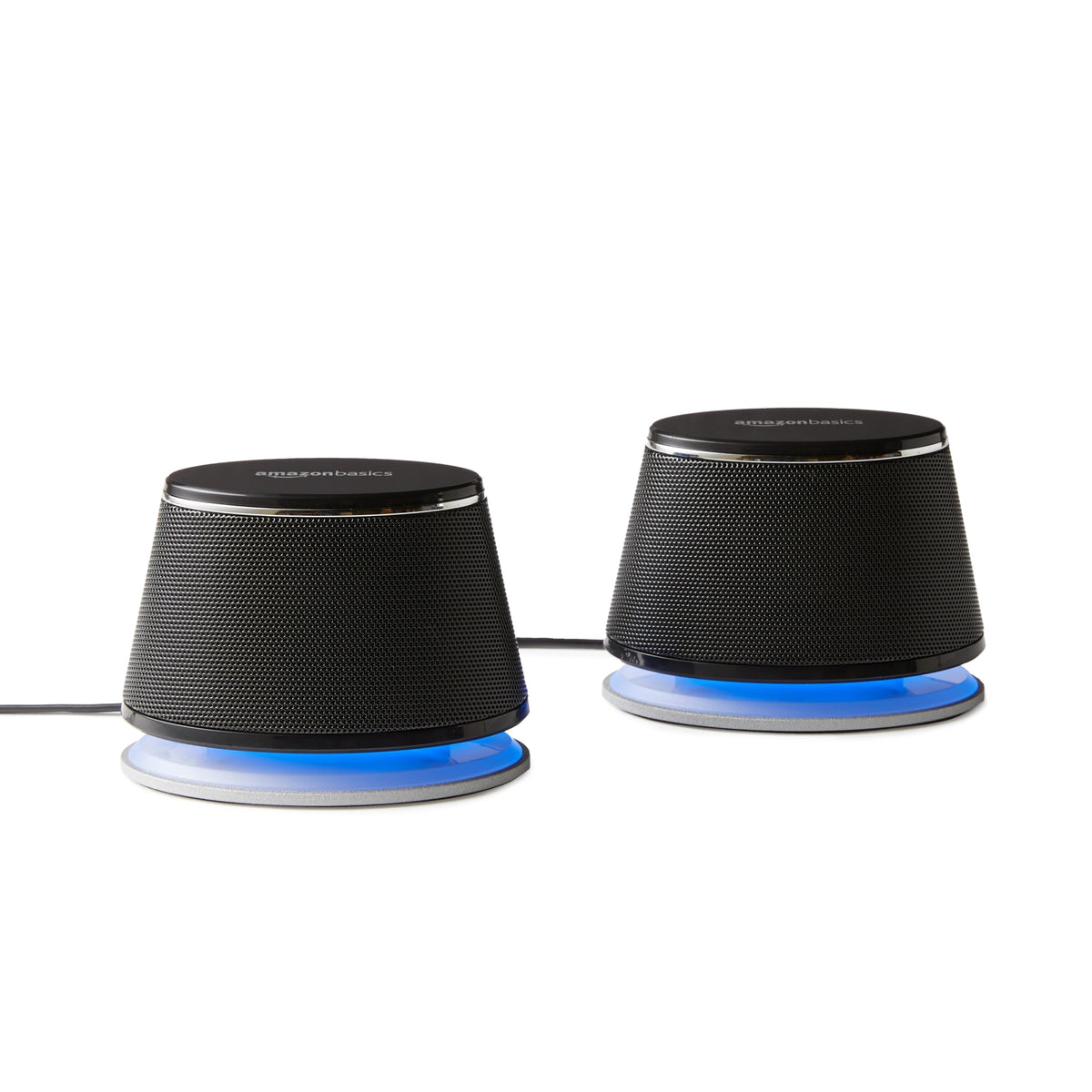 Amazon Basics Stereo 2.0 Speakers for PC or Laptop with Volume Control, 3.5mm Aux Input, USB-Powered, 1 Pair, Black
