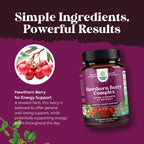 High Strength Hawthorn Berry Capsules - Pure Antioxidant Hawthorn Berry Supplement with Leaf & Flower Extract 4:1 for Healthy Heart & Digestion - Energy Support for Men & Women - 120 Count Pack
