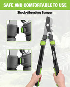 WORKPRO Extendable Bypass Lopper for Gardening, 25-37" Branch Cutter