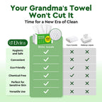 Elvira 200 Count (2 Pack) Disposable Face Towels, Biodegradable Skincare Facial Cleansing Towels, Ultra Soft & Thick Makeup Remover Dry Wipes, Lint-Free & Vegan for Sensitive Skin, Travel Essential