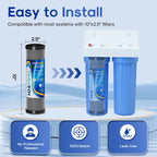 ICEPURE 1 Micron 2.5" x 10" Whole House CTO Carbon Sediment Water Filter Cartridge Compatible with DuPont WFPFC8002, WFPFC9001, SCWH-5, WHCF-WHWC, WHCF-WHWC, FXWTC, CBC-10, RO Unit, Pack of 4