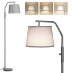 SUNMORY Floor Lamps for Living Room, 12W Bulb Included, Tall Lamp for Bedroom with Adjustable Head, Modern Standing Lamp, 0-100% Dimmable Arc Floor Lamp for Dining Room Office Nursery, Galaxy Gray