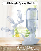 TERESRY 2 Pack 360° 10oz Spray Bottles with Adjustable Spray Nozzles Clear