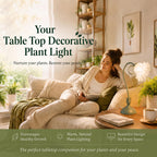 Table Top Grow Light for Indoor Plants – Decorative Desk Plant Light for Succulents Bonsai Cactus, Adjustable Desktop Grow Lights with Base, Cute Office Mini Grow Lamp