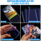 800 Card Sleeves Top Loaders for Cards, 3" x 4" Hard Plastic Toploaders, Baseball Card Protectors, Trading Card Holder for Football Sports Cards (400 Toploaders + 400 Penny Sleeves)
