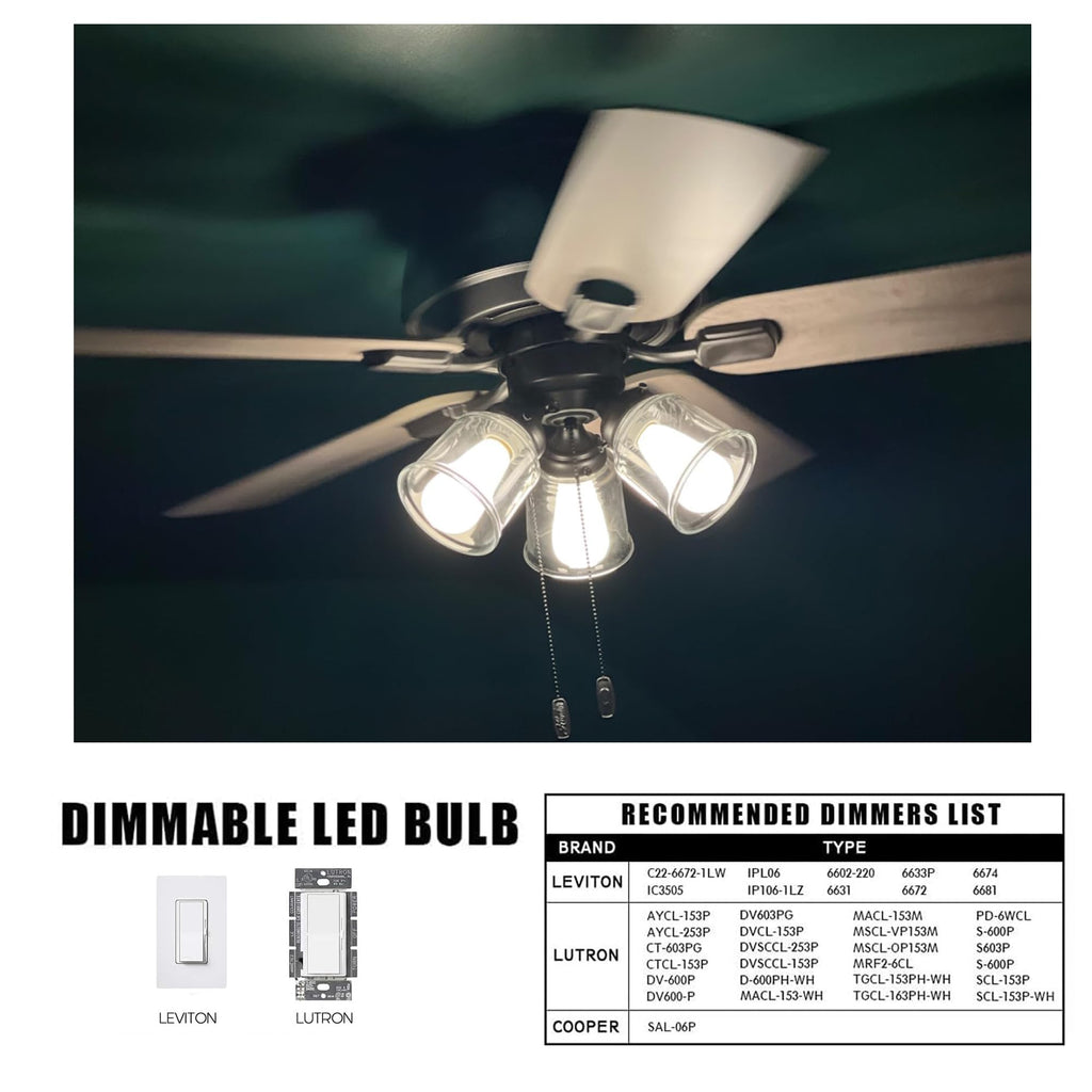 HOMOSUM E26 Frosted LED Edison Bulbs, 4W, Equivalent 40W, Soft White 3000K,400LM,AC120V,Dimmable ST58 Frosted Vintage Bulbs with 90+ CRI, Pack of 6 (4W=40W Soft White)