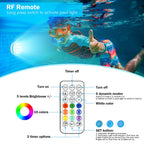 Pool Lights(4 PACK), Ultra-High Brightness Rechargeable Submersible Pool Lights with Remote, IP68 Waterproof 22 Colors Changing Light 2600mAh Magnet LED Underwater Light for Pools, Hot Tub, Ponds