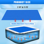 Kakolvan Solar Bubble Hot Tub Spa Cover for 7 x 7 FT Square Inflatable Swimming Pool Blanket Thermal Floating Insulation 16 Mil Bubble Solar Covers for Indoor Outdoor Spa Hot Tub Wrap Covers