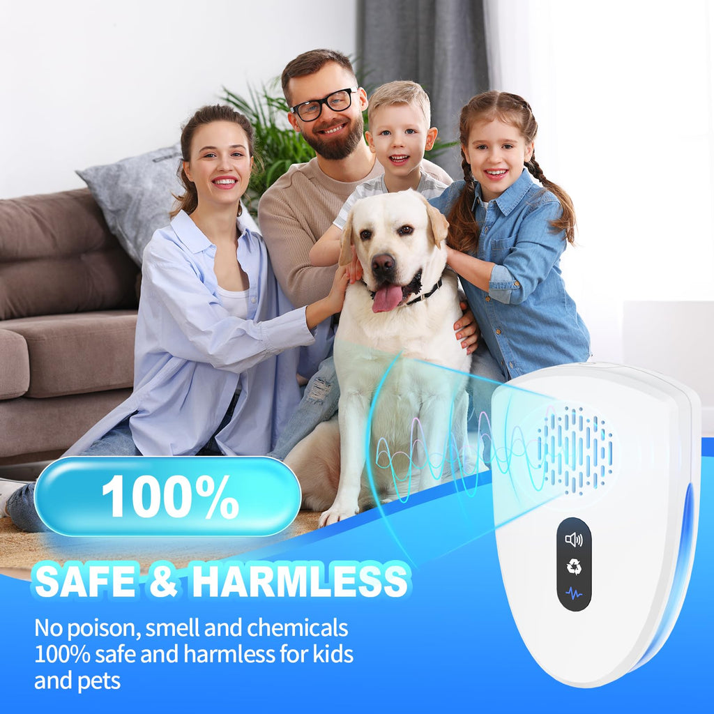 2026 Upgraded Ultrasonic Pest Control Repeller, Mouse Repellent Indoor for Spider Bug Roach Ant Mosquito Rat Mice Insect Deterrent, Mouse Rodent Repellent Ultrasonic Plug in, 3 Mode Switching, 6 Pack