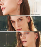 Raneecoco 14K Gold Plated Teardrop Dangle Earrings for Women Yellow