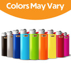 BIC Maxi Pocket Lighters, Long-Lasting Flame and Colorful Designs, Classic Collection, 15-Pack (Colors May Vary)