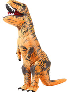 miwhse Halloween Inflatable Dinosaur Costume Adult Fancy Dinosaur Suit Blow up Trex Costume Full Body Dino Costume For Halloween Cosplay Party(brown)