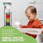 Gaias Premium and Soft Fruit TP Organic Bamboo Toilet Paper | 12 Mega Rolls, 3 Ply, 370 Sheets | FSC Certified, PFAS & BPA Free, Eco-Friendly, Sustainable Tissue - Plastic Free, Septic Safe, Vegan