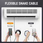 USB C Endoscope Camera with Light, Teslong Type-C Snake Borescope Camera with 8 LED Lights, 10FT Flexible Waterproof Inspection Cam, Fiber Optic Scope Compatible with iPhone 15/16/17, Android Phone