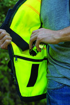 Kishigo Premium Black Series Unisex Surveyors Vest S5002, Class 2 Hi-Vis Safety Vest, 10 Pockets with Reinforced Front Zipper Closure & Durable Webbing, ANSI/ISEA 107 Compliant (Lime/Black, SM), Small