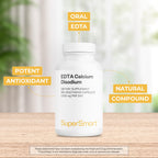 Supersmart - EDTA 1000mg per Day - Calcium Disodium EDTA Supplement | Non-GMO & Gluten Free - 180 Vegetarian Capsules
