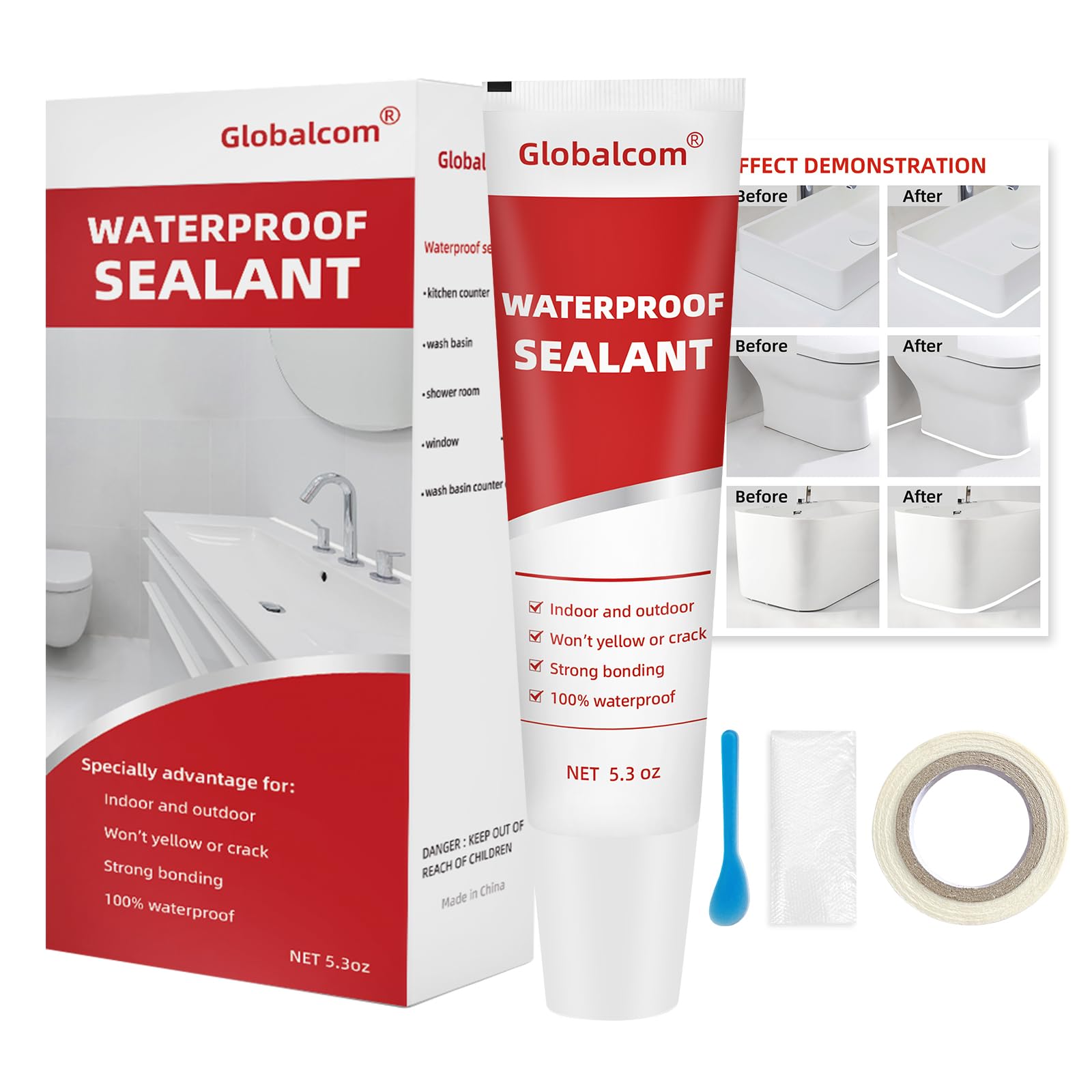 Advanced Silicone Caulk for Kitchen & Bathroom Waterproof Silicone Sealant