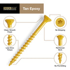 Deck Plus Deck Screws, #10 x 2-1/2in, 625 Pack, Tan