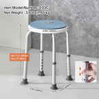 VEVOR Shower Chair for Inside Shower, FSA or HSA Eligible, 360 Degree Swivel Shower Stool, Non-Slip Bench Bathtub Seat Stool for Elderly Disabled Adults Handicap, 300 lbs Capacity